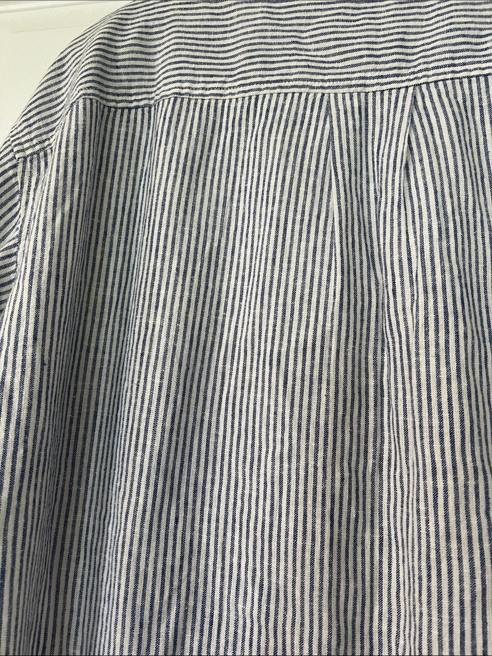 L.L. Bean Navy and White Striped Pullover Midi Dress - Picture 6 of 6
